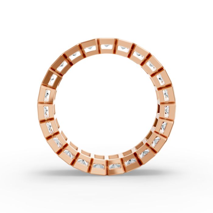 Radiant Shape Diamond Eternity Bands in Gold