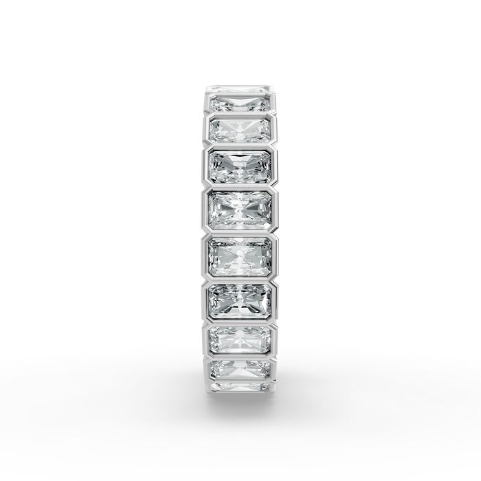 Radiant Shape Diamond Eternity Bands in Gold