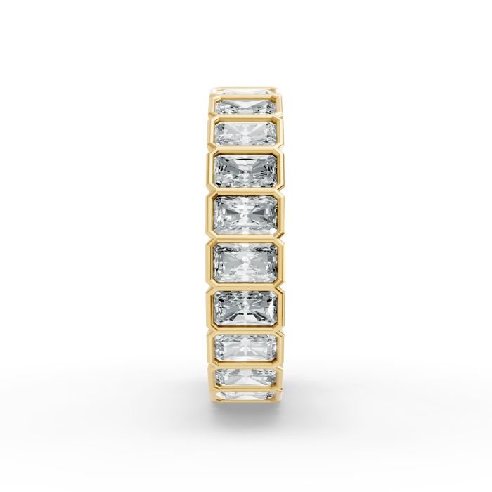 Radiant Shape Diamond Eternity Bands in Gold