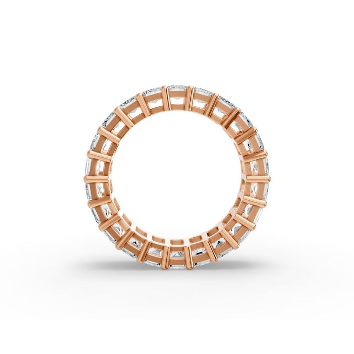 Emerald Shape Diamond Eternity Bands in Gold