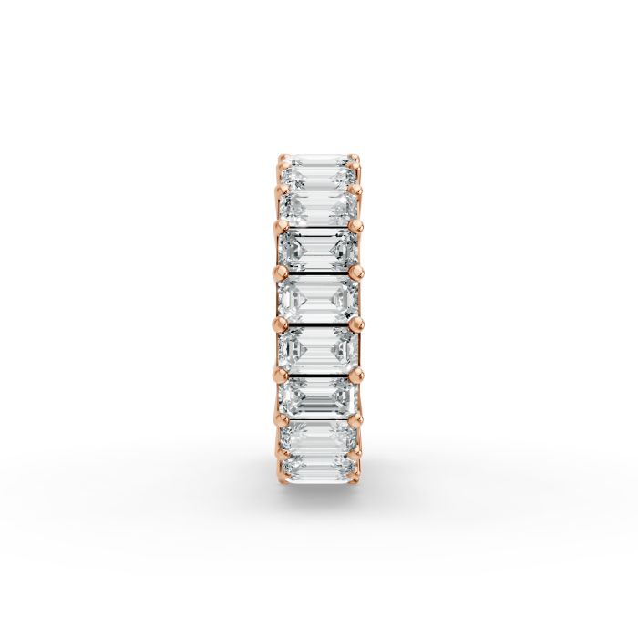 Emerald Shape Diamond Eternity Bands in Gold