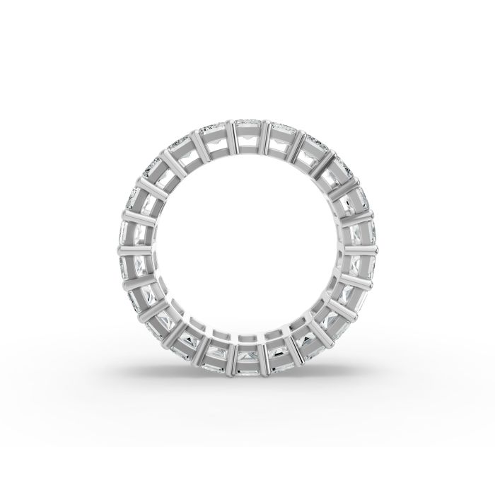 Emerald Shape Diamond Eternity Bands in Gold