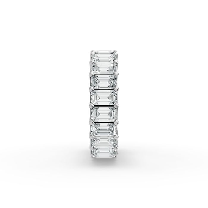 Emerald Shape Diamond Eternity Bands in Gold