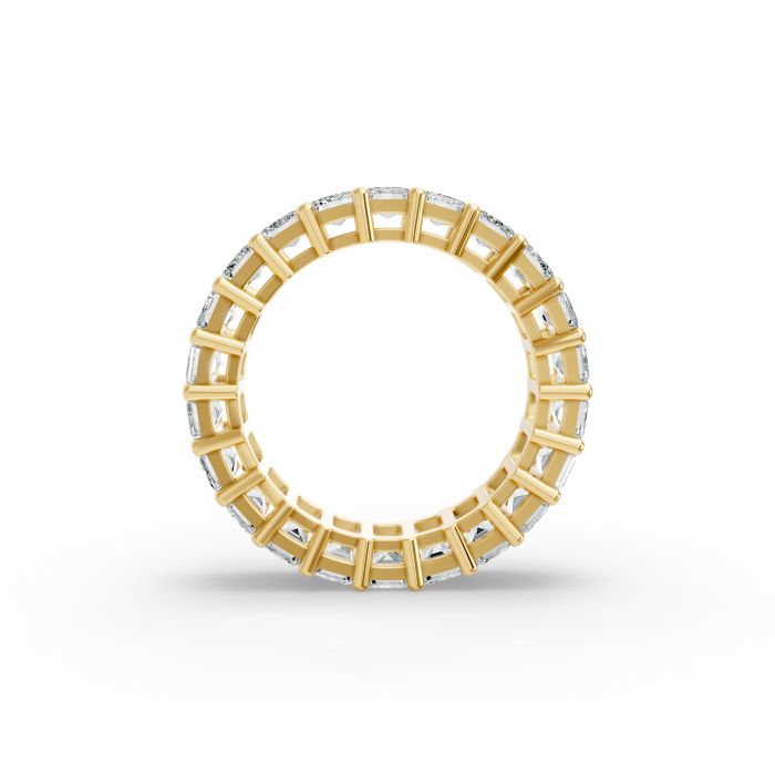 Emerald Shape Diamond Eternity Bands in Gold