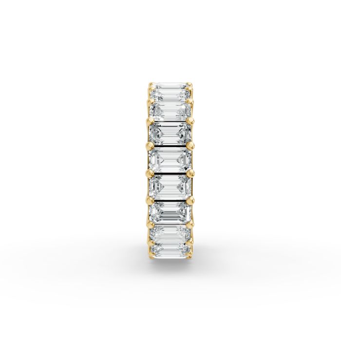 Emerald Shape Diamond Eternity Bands in Gold