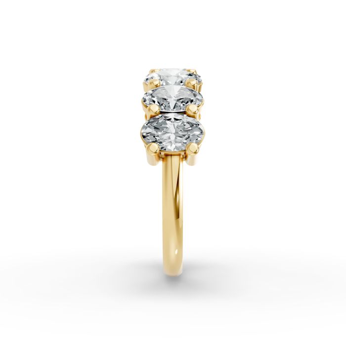 Oval Shape Diamond Anniversary Band in Gold