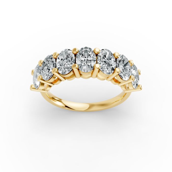 Oval Shape Diamond Anniversary Band in Gold