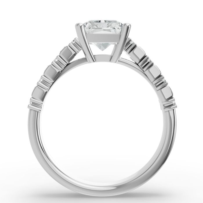 Radiant Shape Diamond Bridal Ring in Gold