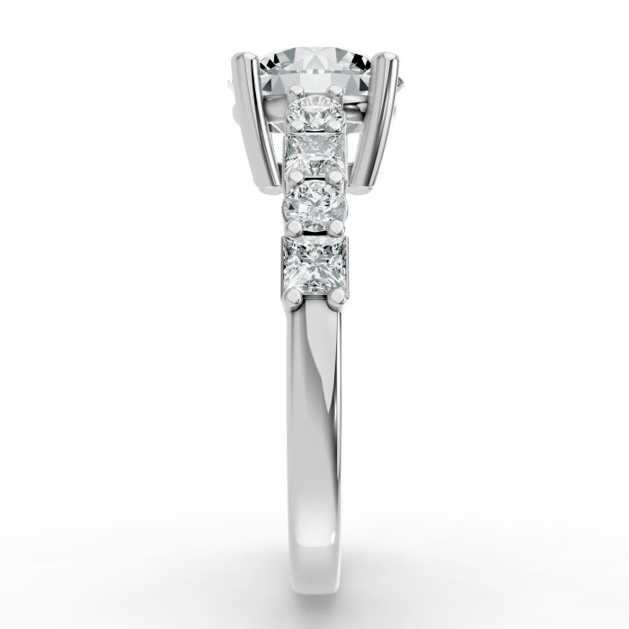 Round Shape Diamond Bridal Ring in Gold