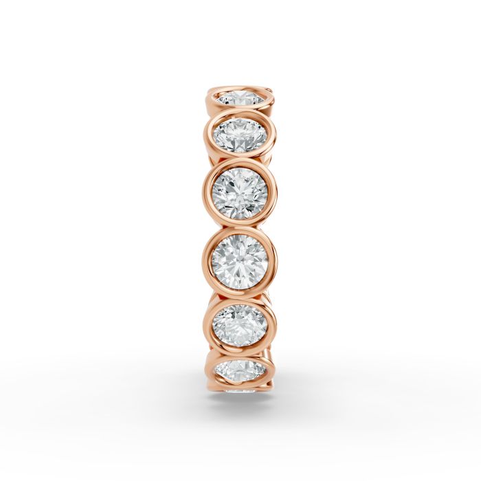Round Shape Diamond Eternity Bands in Gold