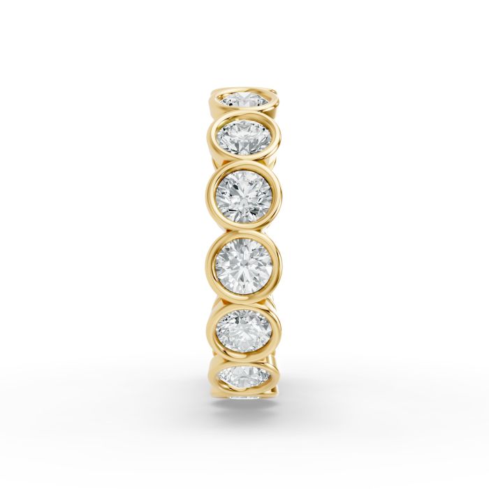 Round Shape Diamond Eternity Bands in Gold