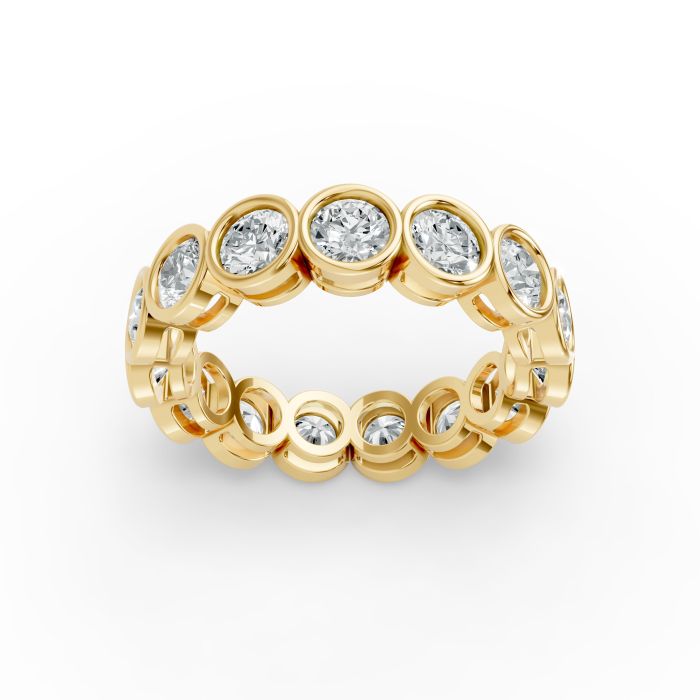 Round Shape Diamond Eternity Bands in Gold