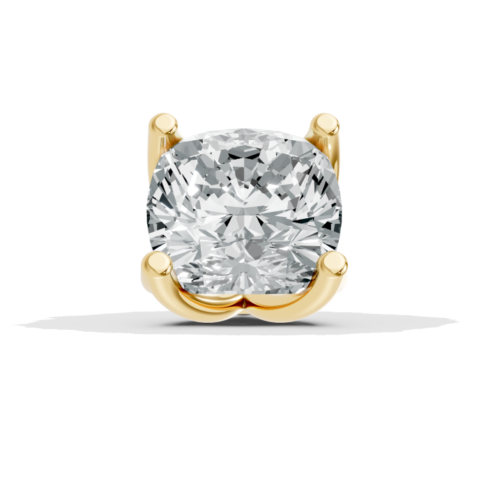 0.51CT Cushion Shape Lab Grown Diamond Tulip Head Head in 10KT White Gold