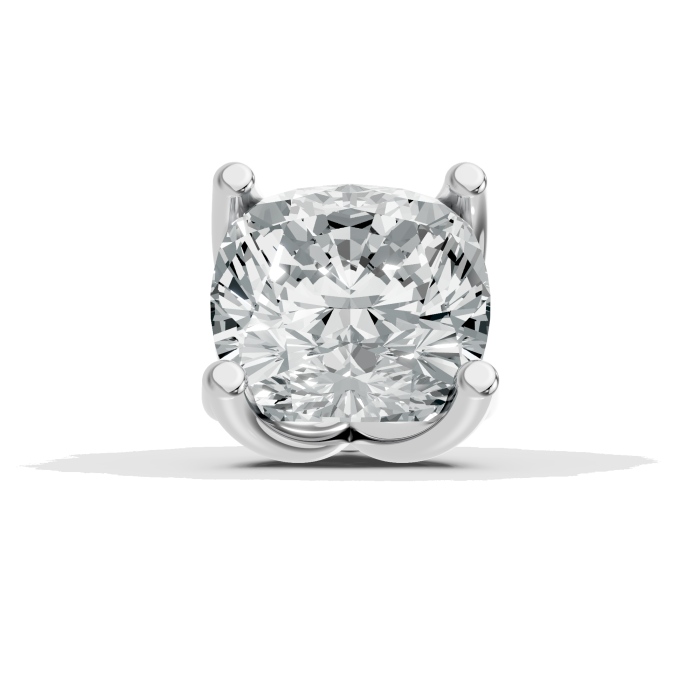 0.51CT Cushion Shape Lab Grown Diamond Tulip Head Head in 10KT White Gold