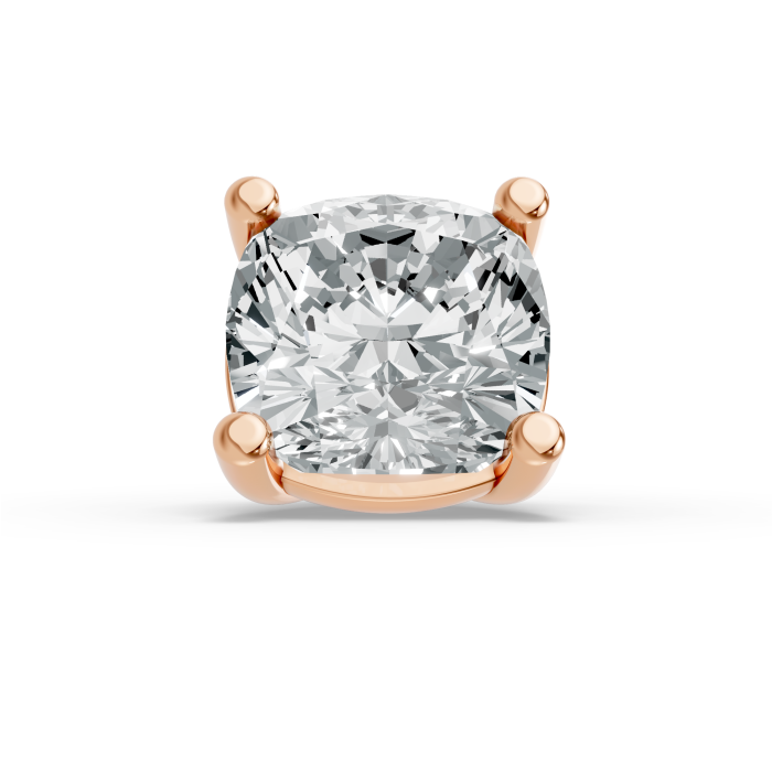 0.50CT Cushion Shape Lab Grown Diamond 4 Prong Head in 10KT White Gold