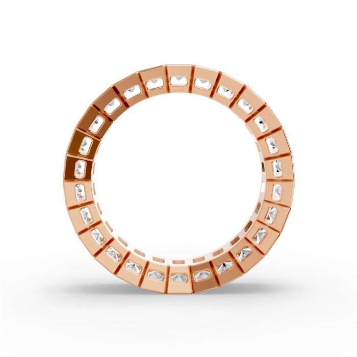 Radiant Shape Diamond Eternity Bands in Gold