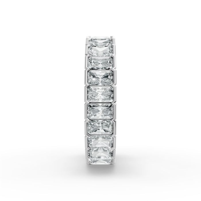 Radiant Shape Diamond Eternity Bands in Gold
