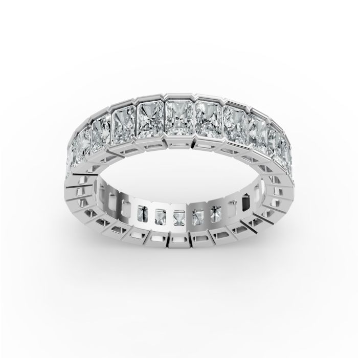 Radiant Shape Diamond Eternity Bands in Gold