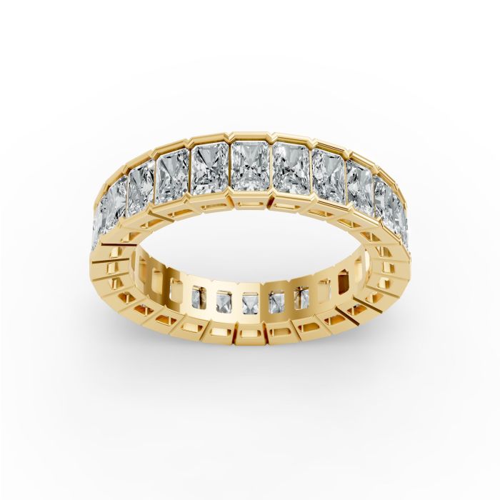 Radiant Shape Diamond Eternity Bands in Gold