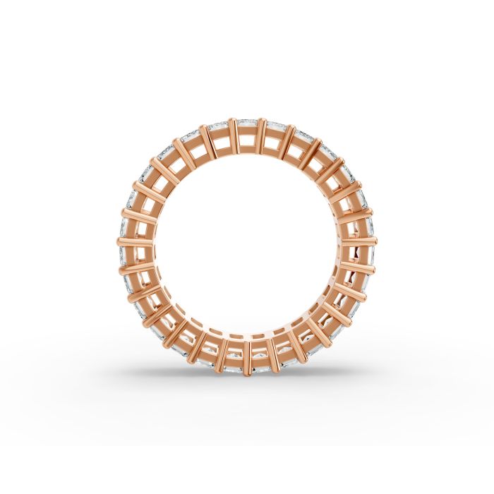 Radiant Shape Diamond Eternity Bands in Gold