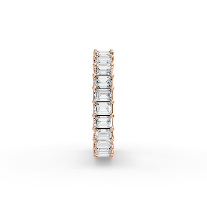 Radiant Shape Diamond Eternity Bands in Gold