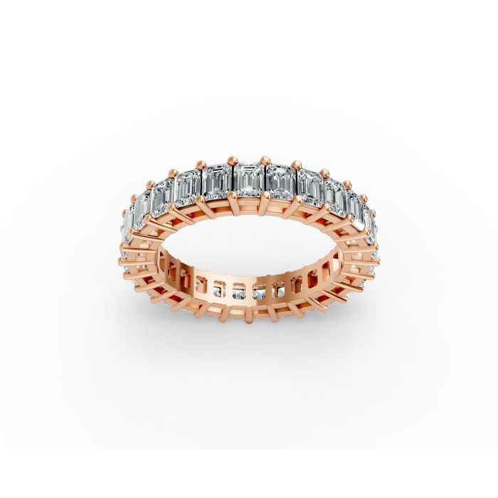 Radiant Shape Diamond Eternity Bands in Gold