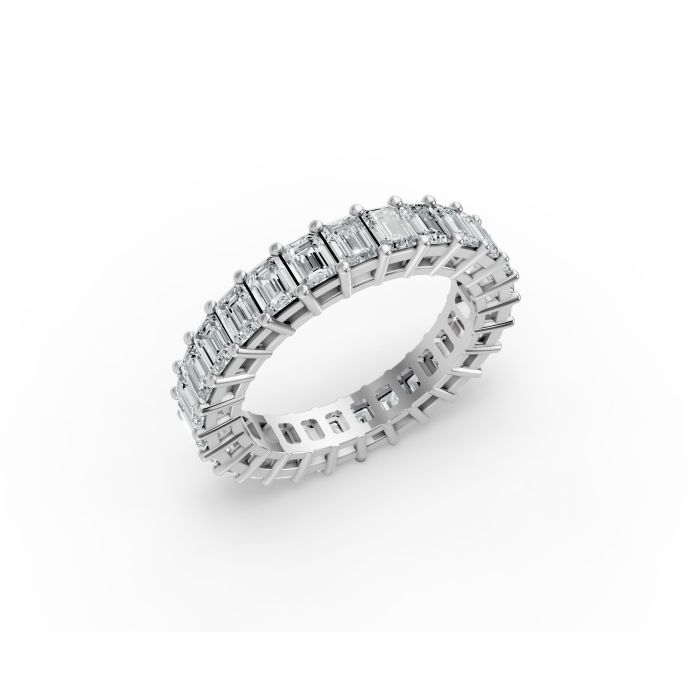 Radiant Shape Diamond Eternity Bands in Gold