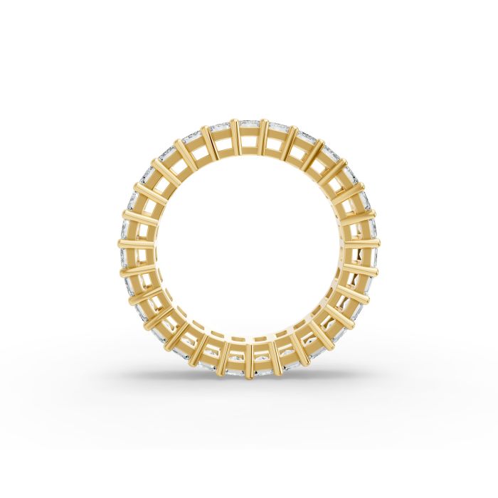 Radiant Shape Diamond Eternity Bands in Gold