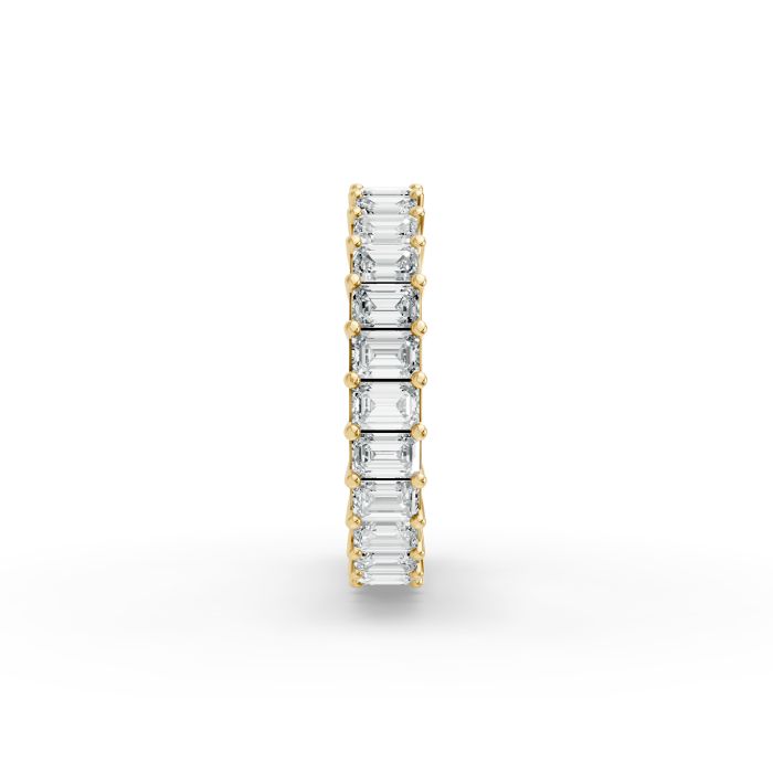 Radiant Shape Diamond Eternity Bands in Gold