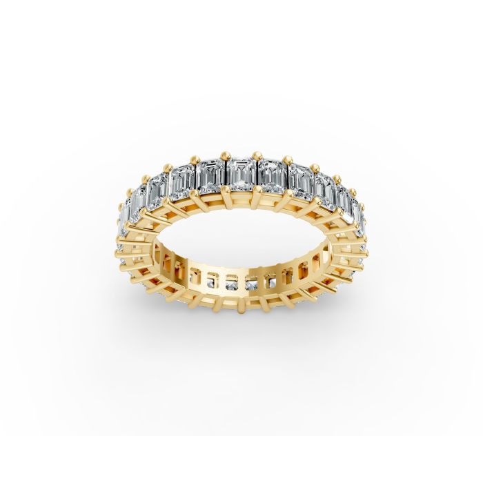 Radiant Shape Diamond Eternity Bands in Gold