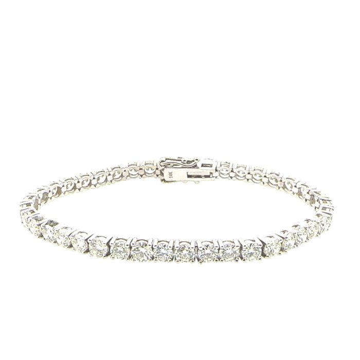 14KY NATURAL DIAMOND TENNIS BRACELET 10.00CTW G-H/I1