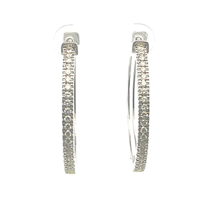 Basics Earrings  0.93   with 0.93  Round Brilliant Diamond Sides set on 8.30gr 14k WG