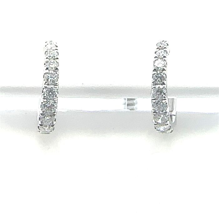 Basics Earrings  0.52   Round Brilliant Diamond Sides set on 3.20gr 14k WG