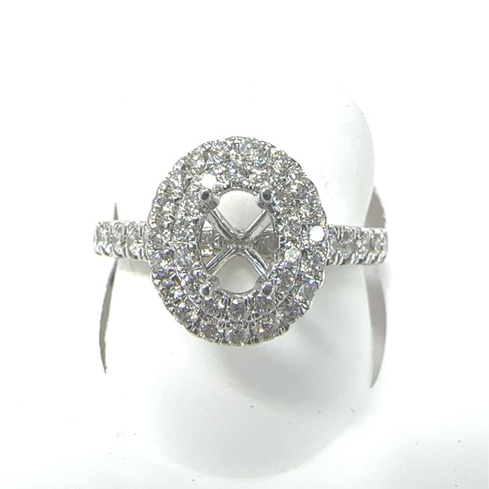 Bridal Rings  0.65   with 0.65 Diamond Sides set on 3.64gr 14k WG
