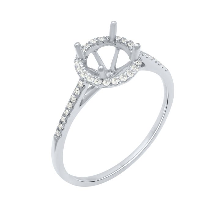 Bridal Rings 0.15ctw 38 RD Natural Diamonds set on 1.38gr 14k WG