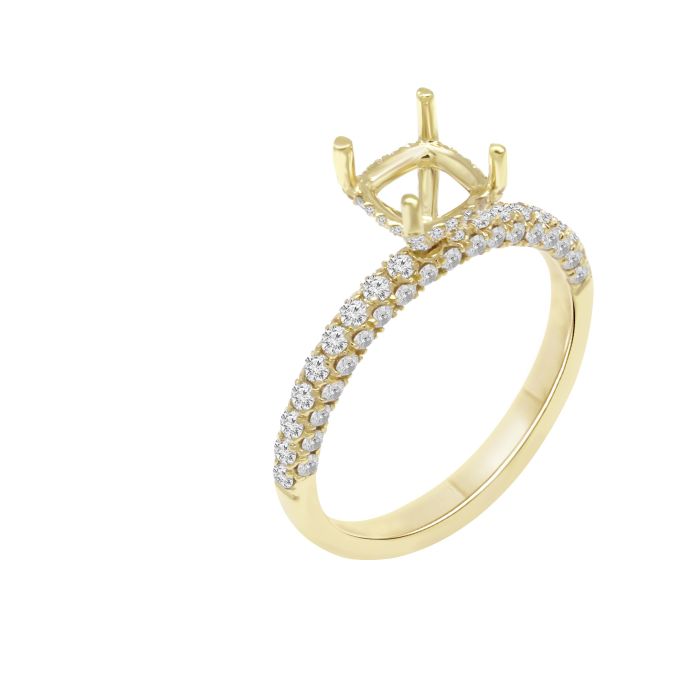 90 RD Natural Diamonds GH/VS Hidden Halo with DIA on the
shank 1.97 gr 14k YG
