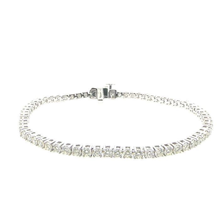 Basics Bracelet  4.00   with 65 natural Diamond Round Brilliant  set on 9.60gr 14k WG