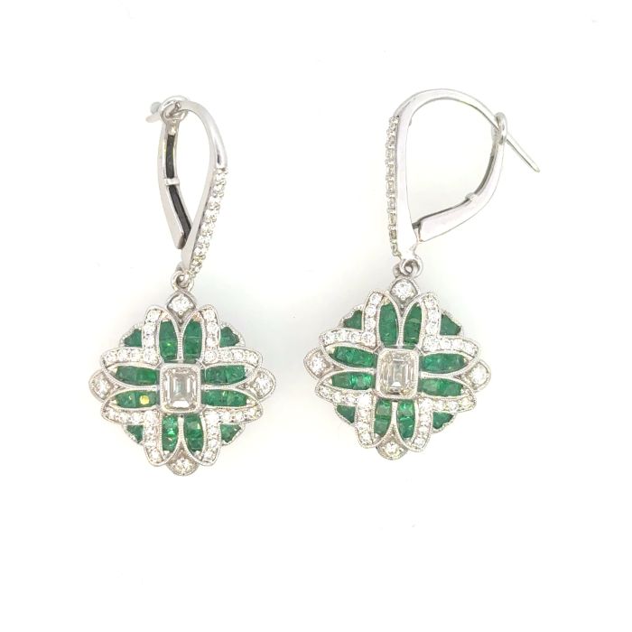 Earrings  1.83  Diamond SI Sides set on 8.81gr 18k YG