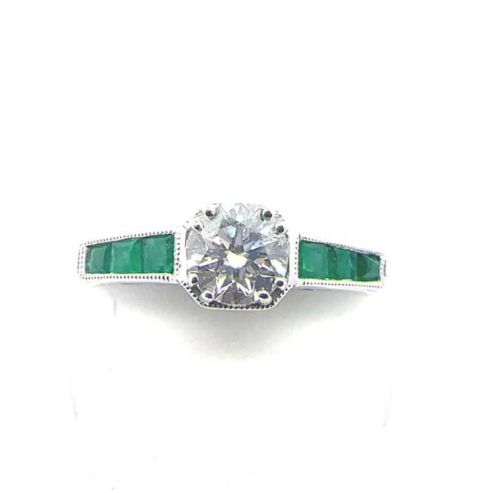 Rings  0.47  Diamond SI Sides set on 1.95gr 14k WG