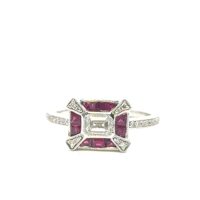 Rings  0.58  Diamond SI Sides set on 2.95gr 14k WG