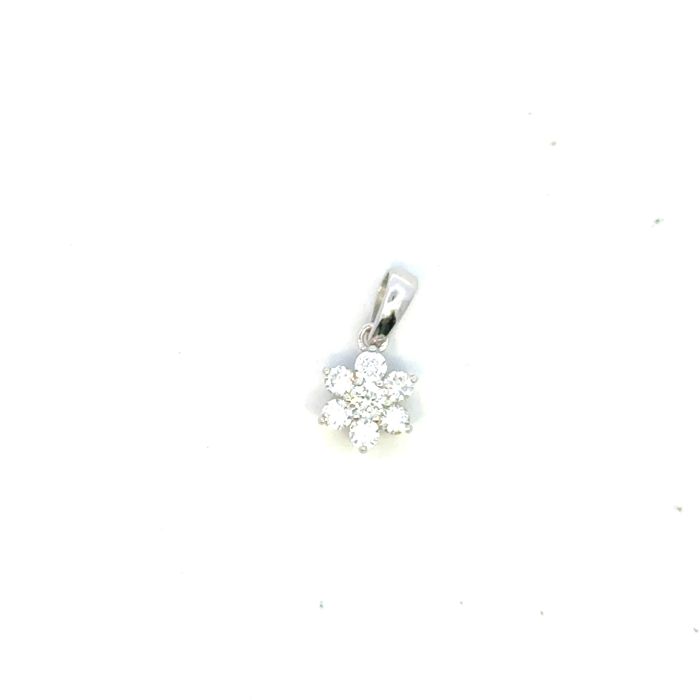 Sparkles Pendants  0.26   with 0.26  Round Lab Grown Diamond Sides set on 0.39gr 10k WG
