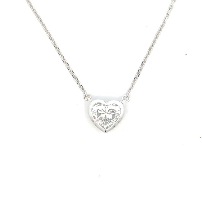 Necklace-FASHION, Lab Grown Diamond  14k WG  LUCY