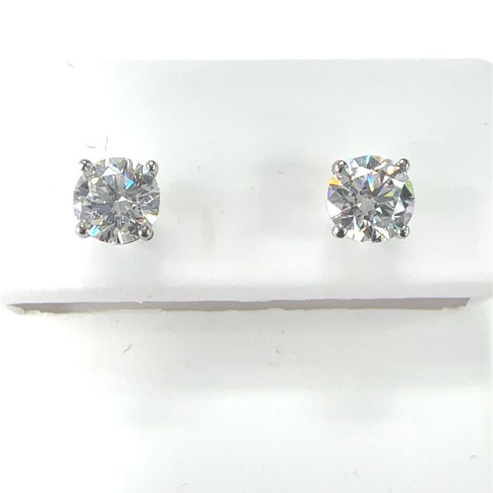 Earrings Lab Grown Diamond  14k WG  ADPL