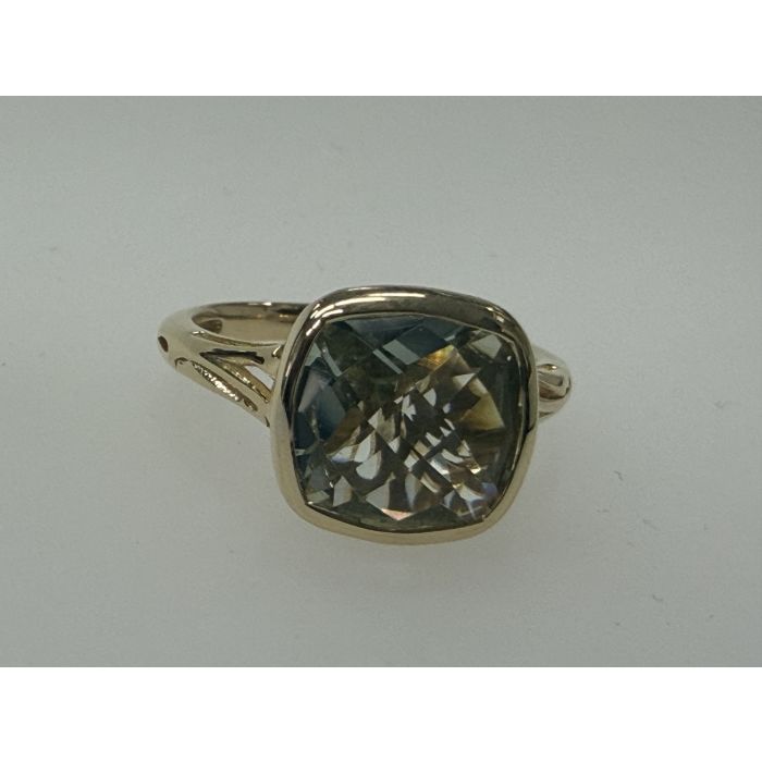 Color Candy Collection with 1 pcs CU Peridot Gemstone 4.53 set on 14K Gold Plated Silver