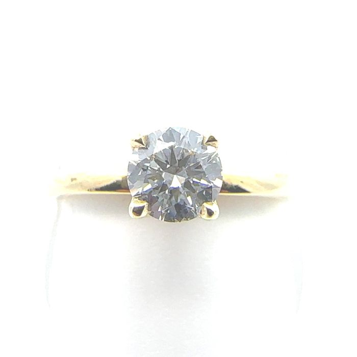 Fireworks Jewelry Rings  0.58   with 0.56  Round Diamond 0.02  Sides set on 3.56gr 14k YG