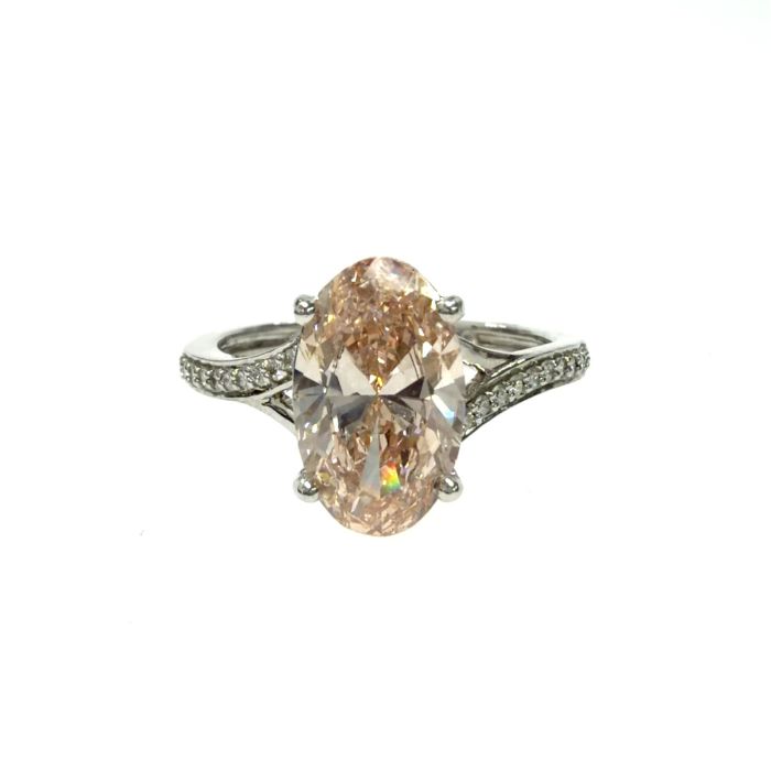 Rings Lab Grown Diamond  14k WG  Rose