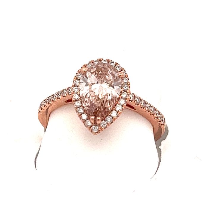 Rings Lab Grown Diamond  14k RG  Rose