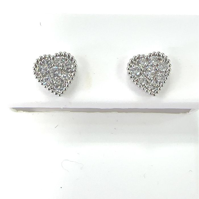 Lucy Earrings  0.54   with 0.54  Round Lab Grown Diamond Sides set on 1.98gr 14k WG