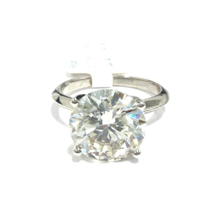 Rings-SOLI RING, Lab Grown Diamond  14k WG  LGS