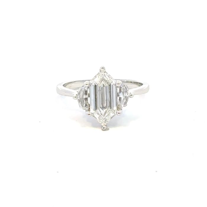 Rings-3STONE, Lab Grown Diamond  14k WG  SRLG